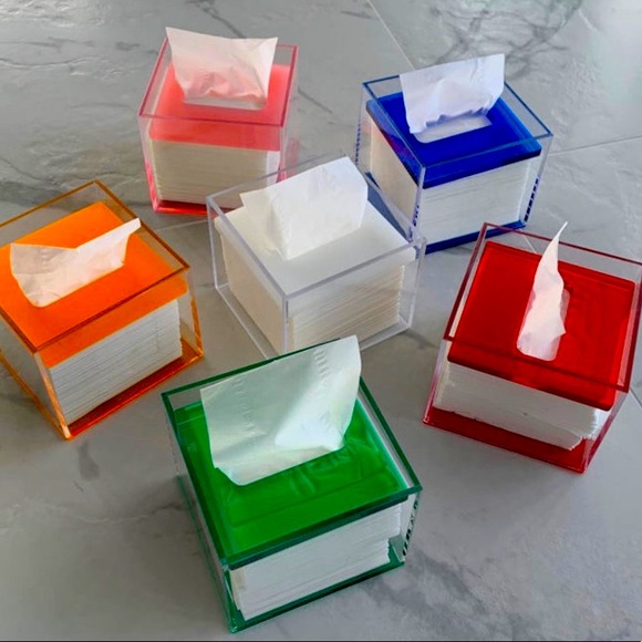 Acrylic Square Tissue Holder Box